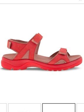 ECCO Womens Off-road Comfort Sport Sandals Red and Pink Velcro EUC 39 / 8-8.5 US